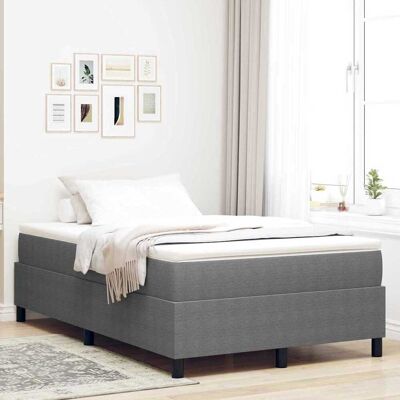 vidaXL Boxspringbett Hellgrau und Weiß 120 x 200 cm Cordstoff - Hellgrau vidaXL Boxspringbett Hellgrau und Weiß 120 x 200 cm Cordstoff - Hellgrau