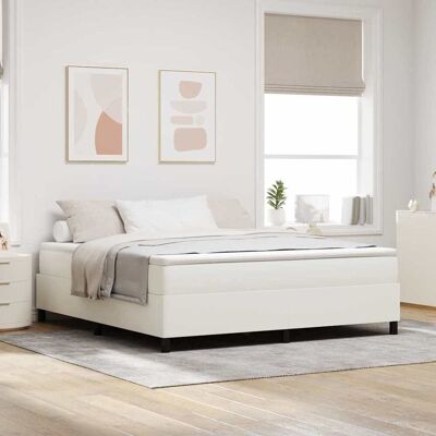 vidaXL Boxspringbett Creme und Weiß 180 x 200 cm Cordstoff - Creme vidaXL Boxspringbett Creme und Weiß 180 x 200 cm Cordstoff - Creme