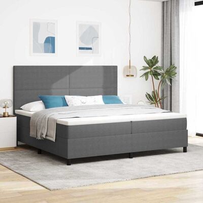 vidaXL Boxspringbett Hellgrau und Weiß 200 x 200 cm Cordstoff - Hellgrau vidaXL Boxspringbett Hellgrau und Weiß 200 x 200 cm Cordstoff - Hellgrau