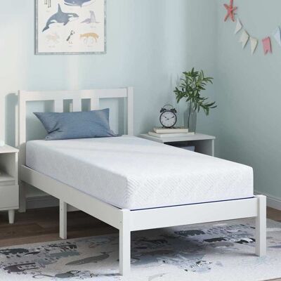 vidaXL Matratze Weiß und Blau 80 x 160 cm Jacquard-Stoff - Weiß vidaXL Matratze Weiß und Blau 80 x 160 cm Jacquard-Stoff - Weiß