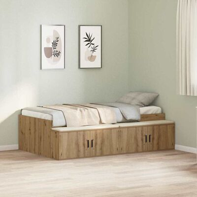 vidaXL Stauraumbett - Moderner Holzrechteckbett vidaXL Stauraumbett - Moderner Holzrechteckbett