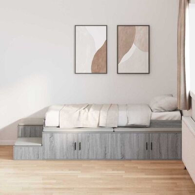 Vidaxl Sonoma Grau Stauraum Bettgestell - Bed Storage Frame Vidaxl Sonoma Grau Stauraum Bettgestell - Bed Storage Frame