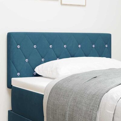 vidaXL Kopfteil Dunkelblau 90 cm Samt - Blau vidaXL Kopfteil Dunkelblau 90 cm Samt - Blau