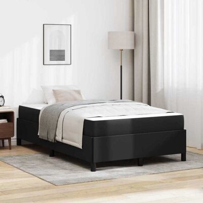 vidaXL Bettrahmen mit Matratze Schwarz 120 x 200 cm Stoff - Schwarz vidaXL Bettrahmen mit Matratze Schwarz 120 x 200 cm Stoff - Schwarz