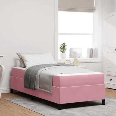 vidaXL Bettrahmen mit Matratze Rosa 90 x 200 cm Stoff - Rosa vidaXL Bettrahmen mit Matratze Rosa 90 x 200 cm Stoff - Rosa