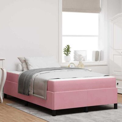 vidaXL Bettrahmen mit Matratze Rosa 120 x 200 cm Stoff - Rosa vidaXL Bettrahmen mit Matratze Rosa 120 x 200 cm Stoff - Rosa