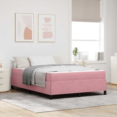 vidaXL Bettrahmen mit Matratze Rosa 140 x 200 cm Stoff - Rosa vidaXL Bettrahmen mit Matratze Rosa 140 x 200 cm Stoff - Rosa