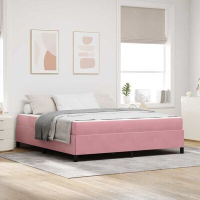 vidaXL Bettrahmen mit Matratze Rosa 180 x 200 cm Stoff - Rosa vidaXL Bettrahmen mit Matratze Rosa 180 x 200 cm Stoff - Rosa