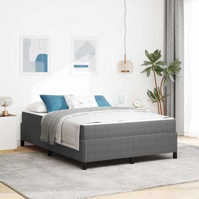 vidaXL Bettrahmen mit Matratze Hellgrau 140 x 190 cm Stoff - Hellgrau vidaXL Bettrahmen mit Matratze Hellgrau 140 x 190 cm Stoff - Hellgrau