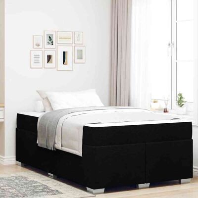 vidaXL Bettrahmen mit Matratze Schwarz 120 x 190 cm Stoff - Schwarz vidaXL Bettrahmen mit Matratze Schwarz 120 x 190 cm Stoff - Schwarz