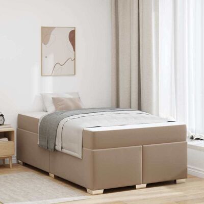 vidaXL Bettrahmen mit Matratze Cappuccino 120 x 190 cm Stoff - Braun vidaXL Bettrahmen mit Matratze Cappuccino 120 x 190 cm Stoff - Braun