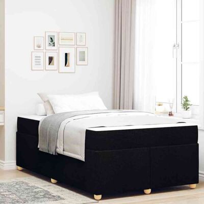 vidaXL Bettrahmen mit Matratze Schwarz 120 x 200 cm Stoff - Schwarz vidaXL Bettrahmen mit Matratze Schwarz 120 x 200 cm Stoff - Schwarz