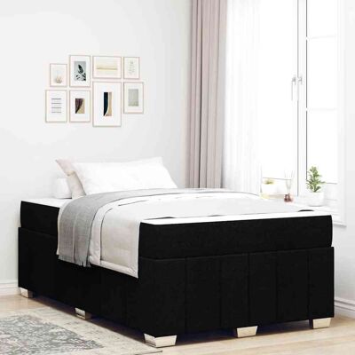 vidaXL Bettrahmen mit Matratze Schwarz 120 x 200 cm Stoff - Schwarz vidaXL Bettrahmen mit Matratze Schwarz 120 x 200 cm Stoff - Schwarz