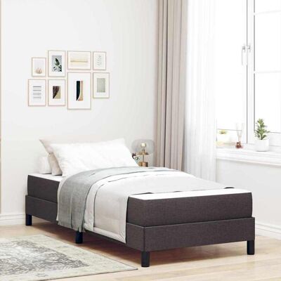 vidaXL Boxspringbett mit Matratze Dunkelbraun 80 x 200 cm Stoff - Braun vidaXL Boxspringbett mit Matratze Dunkelbraun 80 x 200 cm Stoff - Braun
