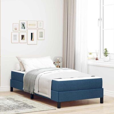 vidaXL Boxspringbett mit Matratze Blau 80 x 200 cm Stoff - Blau vidaXL Boxspringbett mit Matratze Blau 80 x 200 cm Stoff - Blau
