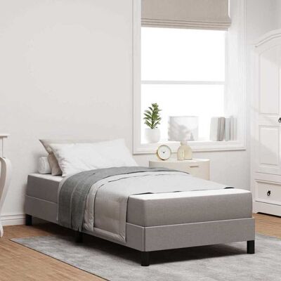 vidaXL Boxspringbett mit Matratze Taupe 90 x 200 cm Stoff - Taupe vidaXL Boxspringbett mit Matratze Taupe 90 x 200 cm Stoff - Taupe