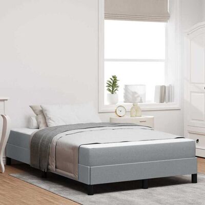 vidaXL Boxspringbett mit Matratze Hellgrau 120 x 190 cm Stoff - Hellgrau vidaXL Boxspringbett mit Matratze Hellgrau 120 x 190 cm Stoff - Hellgrau