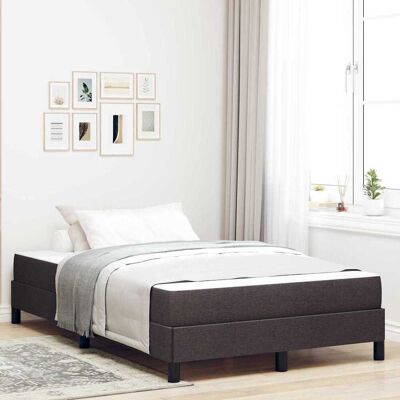 vidaXL Boxspringbett mit Matratze Dunkelbraun 120 x 190 cm Stoff - Braun vidaXL Boxspringbett mit Matratze Dunkelbraun 120 x 190 cm Stoff - Braun