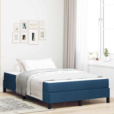 vidaXL Boxspringbett mit Matratze Blau 120 x 190 cm Stoff - Blau vidaXL Boxspringbett mit Matratze Blau 120 x 190 cm Stoff - Blau