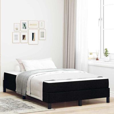 vidaXL Boxspringbett mit Matratze Schwarz 120 x 200 cm Stoff - Schwarz vidaXL Boxspringbett mit Matratze Schwarz 120 x 200 cm Stoff - Schwarz
