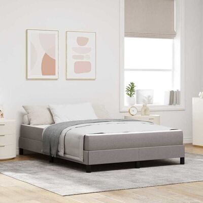 vidaXL Boxspringbett mit Matratze Taupe 140 x 200 cm Stoff - Taupe vidaXL Boxspringbett mit Matratze Taupe 140 x 200 cm Stoff - Taupe