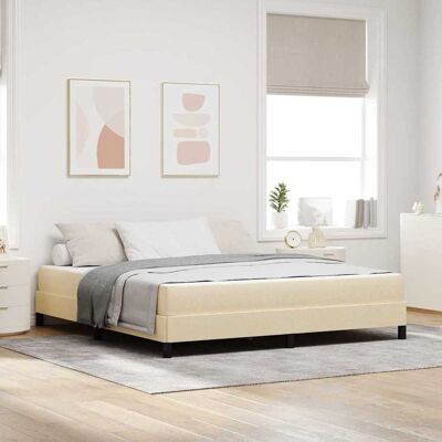 vidaXL Boxspringbett Creme 180 x 200 cm Stoff - Creme vidaXL Boxspringbett Creme 180 x 200 cm Stoff - Creme