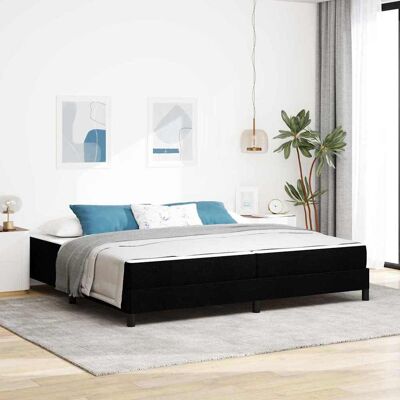 vidaXL Boxspringbett mit Matratze Schwarz 200 x 200 cm Stoff - Schwarz vidaXL Boxspringbett mit Matratze Schwarz 200 x 200 cm Stoff - Schwarz