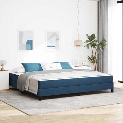 vidaXL Boxspringbett mit Matratze Blau 200 x 200 cm Stoff - Blau vidaXL Boxspringbett mit Matratze Blau 200 x 200 cm Stoff - Blau