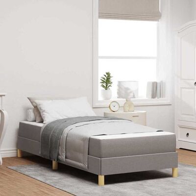 vidaXL Boxspringbett mit Matratze Taupe 80 x 200 cm Stoff - Taupe vidaXL Boxspringbett mit Matratze Taupe 80 x 200 cm Stoff - Taupe