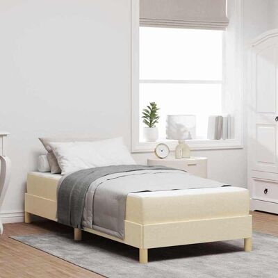 vidaXL Boxspringbett mit Matratze Creme 90 x 190 cm Stoff - Creme vidaXL Boxspringbett mit Matratze Creme 90 x 190 cm Stoff - Creme