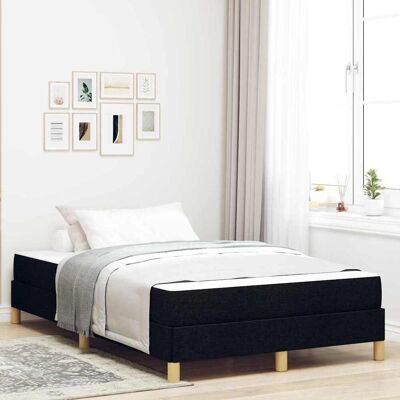 vidaXL Boxspringbett mit Matratze Schwarz 120 x 190 cm Stoff - Schwarz vidaXL Boxspringbett mit Matratze Schwarz 120 x 190 cm Stoff - Schwarz