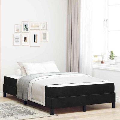 vidaXL Boxspringbett mit Matratze Schwarz 120 x 200 cm Stoff - Schwarz vidaXL Boxspringbett mit Matratze Schwarz 120 x 200 cm Stoff - Schwarz