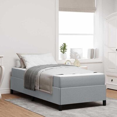 vidaXL Boxspringbett Hellgrau 80 x 200 cm Stoff - Hellgrau vidaXL Boxspringbett Hellgrau 80 x 200 cm Stoff - Hellgrau