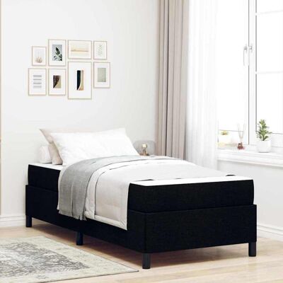 vidaXL Boxspringbett Schwarz 90 x 200 cm Stoff - Schwarz vidaXL Boxspringbett Schwarz 90 x 200 cm Stoff - Schwarz