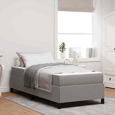 vidaXL Boxspringbett Taupe 90 x 200 cm Stoff - Creme vidaXL Boxspringbett Taupe 90 x 200 cm Stoff - Creme