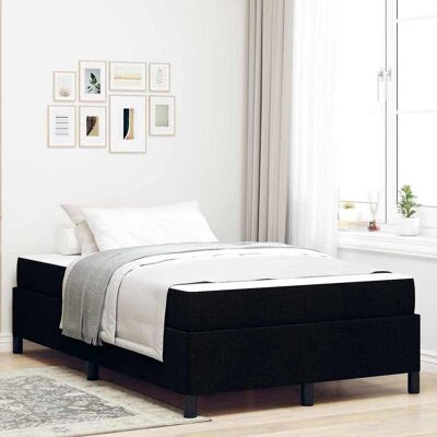 vidaXL Boxspringbett Schwarz 120 x 190 cm Stoff - Schwarz vidaXL Boxspringbett Schwarz 120 x 190 cm Stoff - Schwarz