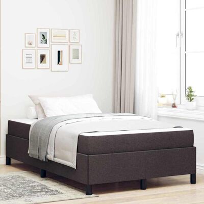 vidaXL Boxspringbett Dunkelbraun 120 x 190 cm Stoff - Braun vidaXL Boxspringbett Dunkelbraun 120 x 190 cm Stoff - Braun