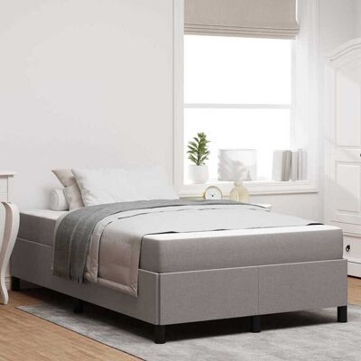 vidaXL Boxspringbett Taupe 120 x 190 cm Stoff - Taupe vidaXL Boxspringbett Taupe 120 x 190 cm Stoff - Taupe