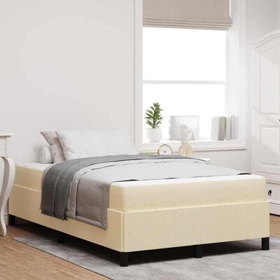 vidaXL Boxspringbett Creme 120 x 190 cm Stoff - Creme vidaXL Boxspringbett Creme 120 x 190 cm Stoff - Creme