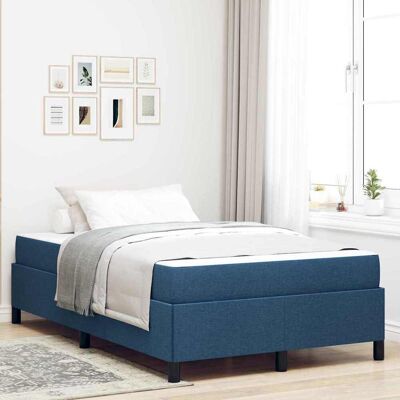 vidaXL Boxspringbett Blau 120 x 190 cm Stoff - Blau vidaXL Boxspringbett Blau 120 x 190 cm Stoff - Blau