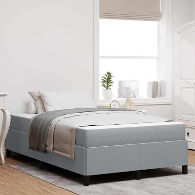 vidaXL Boxspringbett Hellgrau 120 x 200 cm Stoff - Hellgrau vidaXL Boxspringbett Hellgrau 120 x 200 cm Stoff - Hellgrau