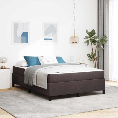 vidaXL Boxspringbett Dunkelbraun 160 x 200 cm Stoff - Braun vidaXL Boxspringbett Dunkelbraun 160 x 200 cm Stoff - Braun