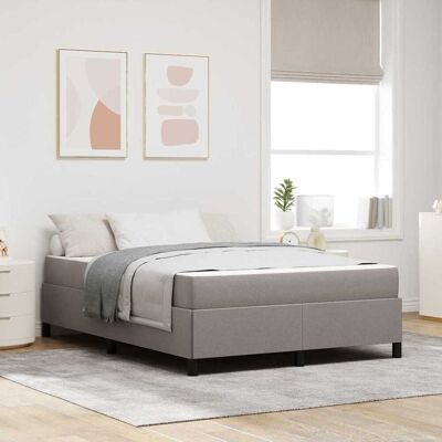 vidaXL Boxspringbett Taupe 160 x 200 cm Stoff - Taupe vidaXL Boxspringbett Taupe 160 x 200 cm Stoff - Taupe