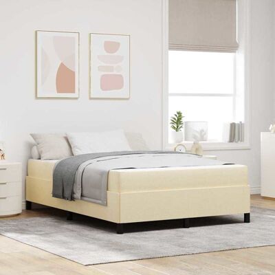 vidaXL Boxspringbett Creme 160 x 200 cm Stoff - Creme vidaXL Boxspringbett Creme 160 x 200 cm Stoff - Creme