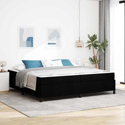 vidaXL Boxspringbett mit Matratze Schwarz 200 x 200 cm Stoff - Schwarz vidaXL Boxspringbett mit Matratze Schwarz 200 x 200 cm Stoff - Schwarz
