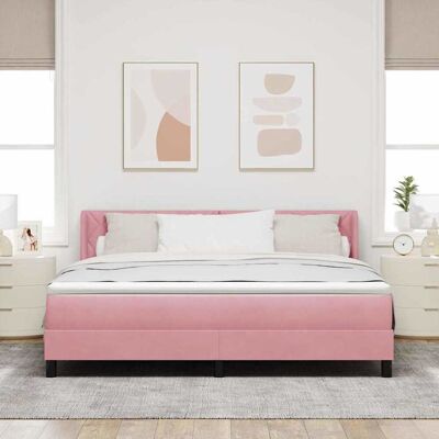 vidaXL Boxspringbett mit Kopfteil Rosa 200 x 180 cm Samt - Rosa vidaXL Boxspringbett mit Kopfteil Rosa 200 x 180 cm Samt - Rosa