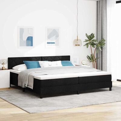 vidaXL Boxspringbett mit Matratze mit LED Schwarz 200 x 200 cm Stoff - Schwarz vidaXL Boxspringbett mit Matratze mit LED Schwarz 200 x 200 cm Stoff - Schwarz