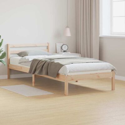VidaXL Bettgestell 90x220cm Massives Kiefernholz - Bettgestell VidaXL Bettgestell 90x220cm Massives Kiefernholz - Bettgestell