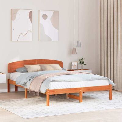 vidaXL Bettrahmen Wachsbraun 140 x 200 cm Massives Kiefernholz - Braun vidaXL Bettrahmen Wachsbraun 140 x 200 cm Massives Kiefernholz - Braun