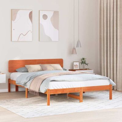 vidaXL Bettrahmen Wachsbraun 200 x 200 cm Massives Kiefernholz - Braun vidaXL Bettrahmen Wachsbraun 200 x 200 cm Massives Kiefernholz - Braun